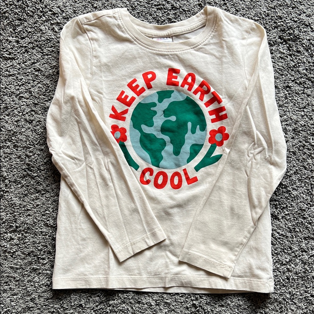 Kids Cream 'Keep Earth Cool' Shirt